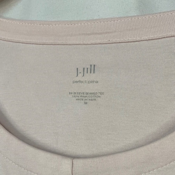 J Jill light pink cotton tshirt. Soft and comfy, simple closet basic - Picture 3 of 3